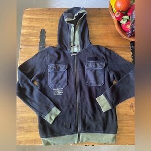 Chevignon France Vintage Hoodie Sweatshirt Jacket Zip Front  Size Small S